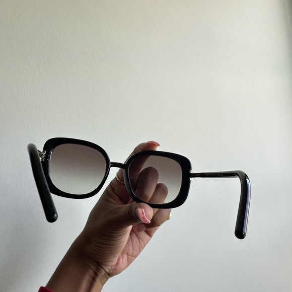 PRADA Womens Black & Gold Square frame shades SPR04W - Picture 8 of 10
